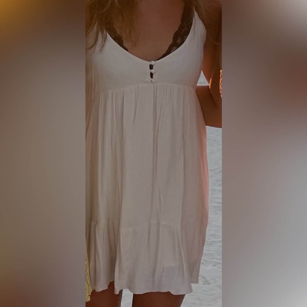 Lush Cream A-Line dress